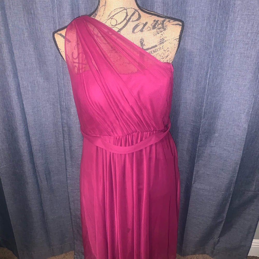 One shoulder bridesmaid dress